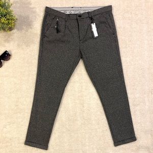 Low Vision Cropped Slim Fit Cuffed Pants W 34 L 30